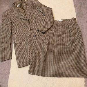 Giorgio Armani Collezioni Herringbone Skirt Suit